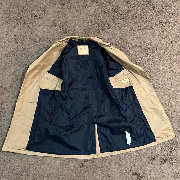 Zara Men’s Tan Trench Coat W/Belt Size L - Picture 11 of 16